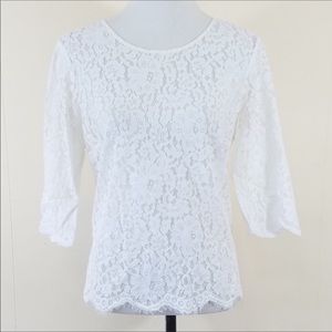 💋The Limited White Lace Blouse